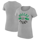 Dallas Stars G-III 4Her by Carl Banks Women's Super-Slim Fit Lightweight City Graphic Sport Crewneck T-Shirt - Heather Gray | NHL sale