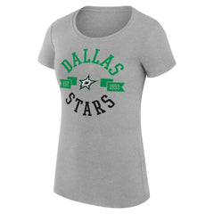 Dallas Stars G-III 4Her by Carl Banks Women's Super-Slim Fit Lightweight City Graphic Sport Crewneck T-Shirt - Heather Gray | NHL sale