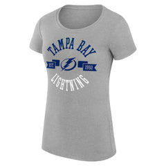 Tampa Bay Lightning G-III 4Her by Carl Banks Women's Super-Slim Fit Lightweight City Graphic Sport Crewneck T-Shirt - Heather Gray | NHL online