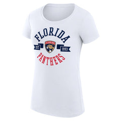 Florida Panthers G-III 4Her by Carl Banks Women's Super-Slim Fit Lightweight City Graphic Sport Crewneck T-Shirt - White | NHL on sale