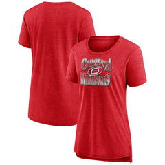 Carolina Hurricanes Women's Crash the Net Tri-Blend T-Shirt - Red | NHL discount