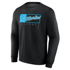 Miami Marlins Fanatics Focus Fleece Pullover Sweatshirt Discount