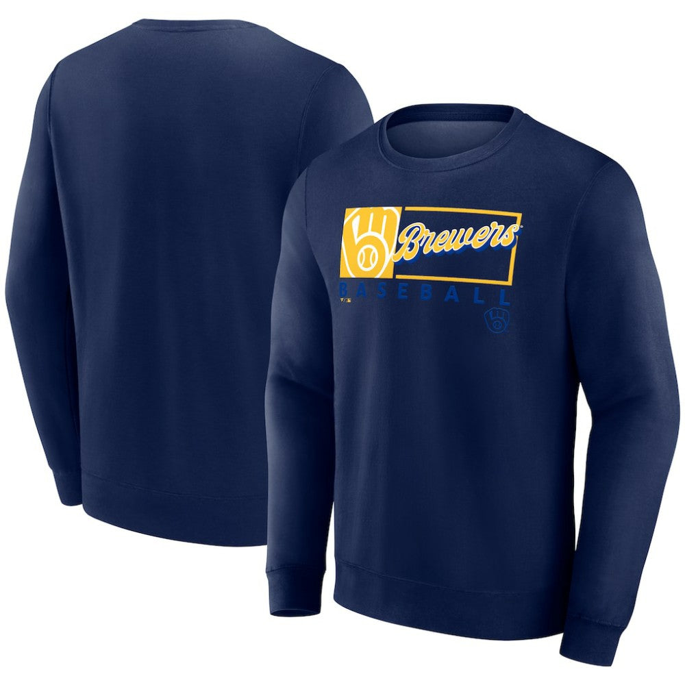 Milwaukee Brewers Fanatics Focus Fleece Pullover Sweatshirt Outlet