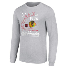 Chicago Blackhawks Starter Arch City Theme Graphic Long Sleeve T-Shirt - Heather Gray | NHL sale