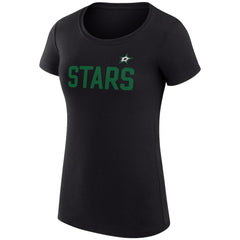 Dallas Stars G-III 4Her by Carl Banks Women's Super-Slim Fit Lightweight Dot Print Team T-Shirt - Black | NHL near me