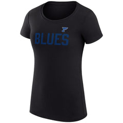 St. Louis Blues G-III 4Her by Carl Banks Women's Super-Slim Fit Lightweight Dot Print Team T-Shirt - Black | NHL on sale