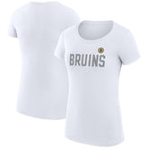 Boston Bruins G-III 4Her by Carl Banks Women's Super-Slim Fit Lightweight Dot Print Team T-Shirt - White | NHL sale