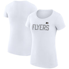 Philadelphia Flyers G-III 4Her by Carl Banks Women's Super-Slim Fit Lightweight Dot Print Team T-Shirt - White | NHL discount