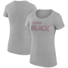 Colorado Avalanche G-III 4Her by Carl Banks Women's Super-Slim Fit Lightweight Dot Print Team T-Shirt - Heather Gray | NHL sale