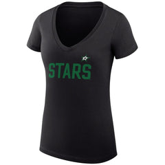 Dallas Stars G-III 4Her by Carl Banks Women's Super-Slim Fit Lightweight Dot Print Team V-Neck T-Shirt - Black | NHL discount