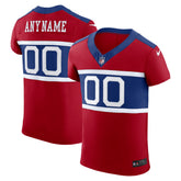 New York Giants Alternate Vapor F.U.S.E. Elite Custom Jersey - Red - Nike