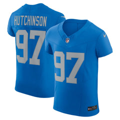 Aidan Hutchinson Detroit Lions Alternate Vapor F.U.S.E. Elite Jersey - Blue - Nike