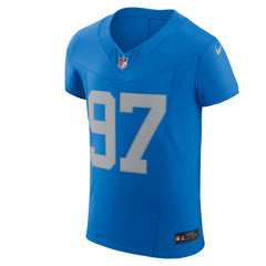 Aidan Hutchinson Detroit Lions Alternate Vapor F.U.S.E. Elite Jersey - Blue - Nike
