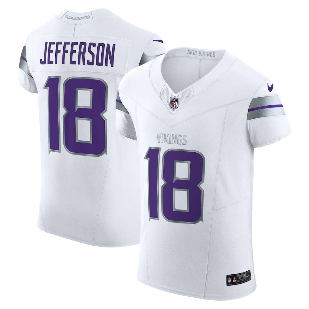 Justin Jefferson Minnesota Vikings Alternate Vapor F.U.S.E. Elite Player Jersey - White - Nike