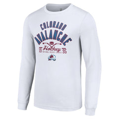 Colorado Avalanche Starter Puck Long Sleeve T-Shirt - White | NHL sale