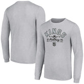 Los Angeles Kings Starter Puck Long Sleeve T-Shirt - Heather Gray | NHL on sale