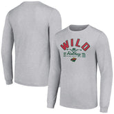 Minnesota Wild Starter Puck Long Sleeve T-Shirt - Heather Gray | NHL near me