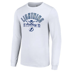 Tampa Bay Lightning Starter Puck Long Sleeve T-Shirt - White | NHL discount