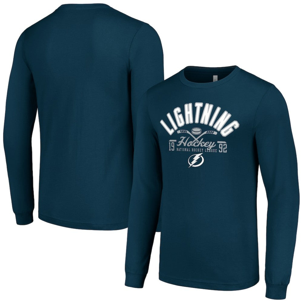 Tampa Bay Lightning Starter Puck Long Sleeve T-Shirt - Navy | NHL near me