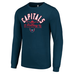 Washington Capitals Starter Puck Long Sleeve T-Shirt - Navy | NHL Clearance