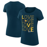Indiana Pacers G-III 4Her by Carl Banks Women's Super-Slim Fit Lightweight Basketball Love T-Shirt Navy