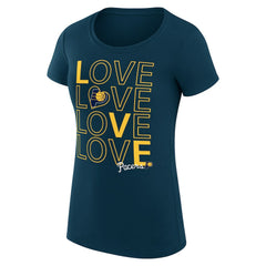 Indiana Pacers G-III 4Her by Carl Banks Women's Super-Slim Fit Lightweight Basketball Love T-Shirt Navy