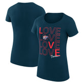Oklahoma City Thunder G-III 4Her by Carl Banks Women's Super-Slim Fit Lightweight Basketball Love T-Shirt Navy