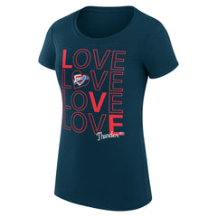 Oklahoma City Thunder G-III 4Her by Carl Banks Women's Super-Slim Fit Lightweight Basketball Love T-Shirt Navy