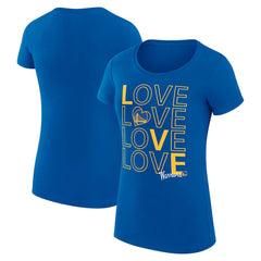 Golden State Warriors G-III 4Her by Carl Banks Women's Super-Slim Fit Lightweight Basketball Love T-Shirt Royal