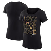 Cleveland Cavaliers G-III 4Her by Carl Banks Women's Super-Slim Fit Lightweight Basketball Love T-Shirt Black