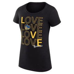 Golden State Warriors G-III 4Her by Carl Banks Women's Super-Slim Fit Lightweight Basketball Love T-Shirt Black