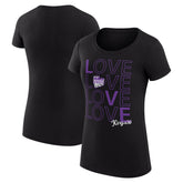 Sacramento Kings G-III 4Her by Carl Banks Women's Super-Slim Fit Lightweight Basketball Love T-Shirt Black