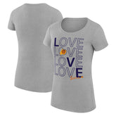 Phoenix Suns G-III 4Her by Carl Banks Women's Super-Slim Fit Lightweight Basketball Love T-Shirt Heather Gray
