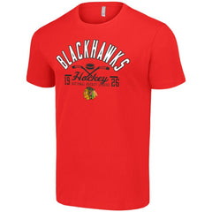 Chicago Blackhawks Starter Half Puck T-Shirt - Red | NHL discount