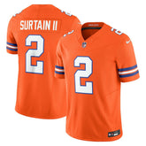 Patrick Surtain II Denver Broncos Alternate Mile High Collection 1977 Throwback Vapor F.U.S.E. Limited Jersey - Orange - Nike