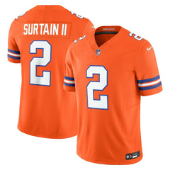 Patrick Surtain II Denver Broncos Alternate Mile High Collection 1977 Throwback Vapor F.U.S.E. Limited Jersey - Orange - Nike