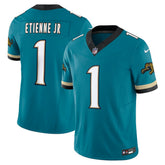 Travis Etienne Jacksonville Jaguars Prowler Throwback Vapor F.U.S.E. Limited Jersey - Teal - Nike
