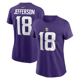 Justin Jefferson Minnesota Vikings Women's Player Name & Number T-Shirt - Purple - Nike