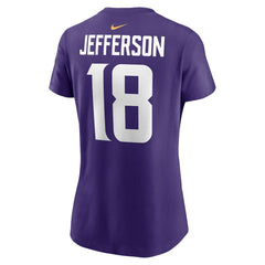 Justin Jefferson Minnesota Vikings Women's Player Name & Number T-Shirt - Purple - Nike