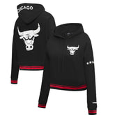 Chicago Bulls Pro Standard Women's 2023/24 City Edition Cropped Pullover Hoodie Black