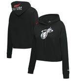 Miami Heat Pro Standard Women's 2023/24 City Edition Cropped Pullover Hoodie Black