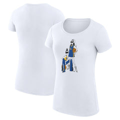 Golden State Warriors G-III 4Her by Carl Banks Women's Super-Slim Fit Lightweight Basketball Girls T-Shirt White
