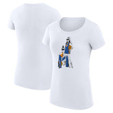 New York Knicks G-III 4Her by Carl Banks Women's Super-Slim Fit Lightweight Basketball Girls T-Shirt White
