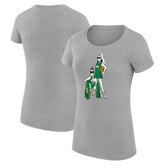 Boston Celtics G-III 4Her by Carl Banks Women's Super-Slim Fit Lightweight Basketball Girls T-Shirt Heather Gray