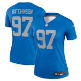 Aidan Hutchinson Detroit Lions Women's Alternate Legend Player Performance Top - Blue - Nike