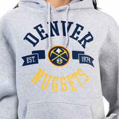 Denver Nuggets G-III 4Her by Carl Banks Women's City Pullover Hoodie Heather Gray