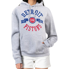 Detroit Pistons G-III 4Her by Carl Banks Women's City Pullover Hoodie Heather Gray