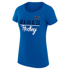 St. Louis Blues G-III 4Her by Carl Banks Women's Super-Slim Fit Lightweight Team Sport T-Shirt - Blue | NHL Clearance