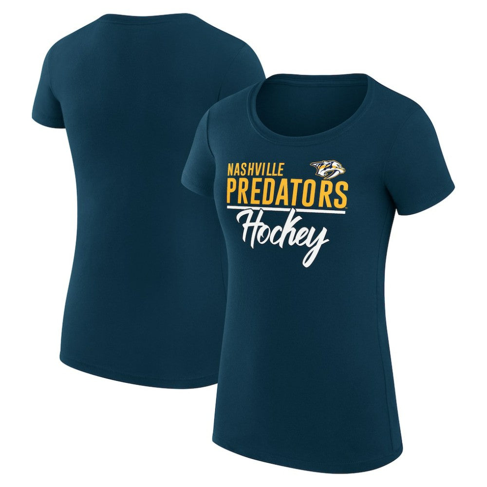 Nashville Predators G-III 4Her by Carl Banks Women's Super-Slim Fit Lightweight Team Sport T-Shirt - Navy | NHL sale