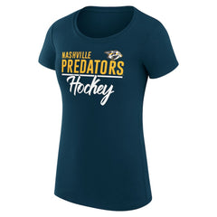 Nashville Predators G-III 4Her by Carl Banks Women's Super-Slim Fit Lightweight Team Sport T-Shirt - Navy | NHL sale